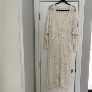 Cream Knit Maxi Dress
